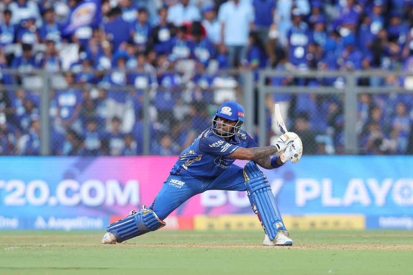 Suryakumar Yadav played shots along the ground