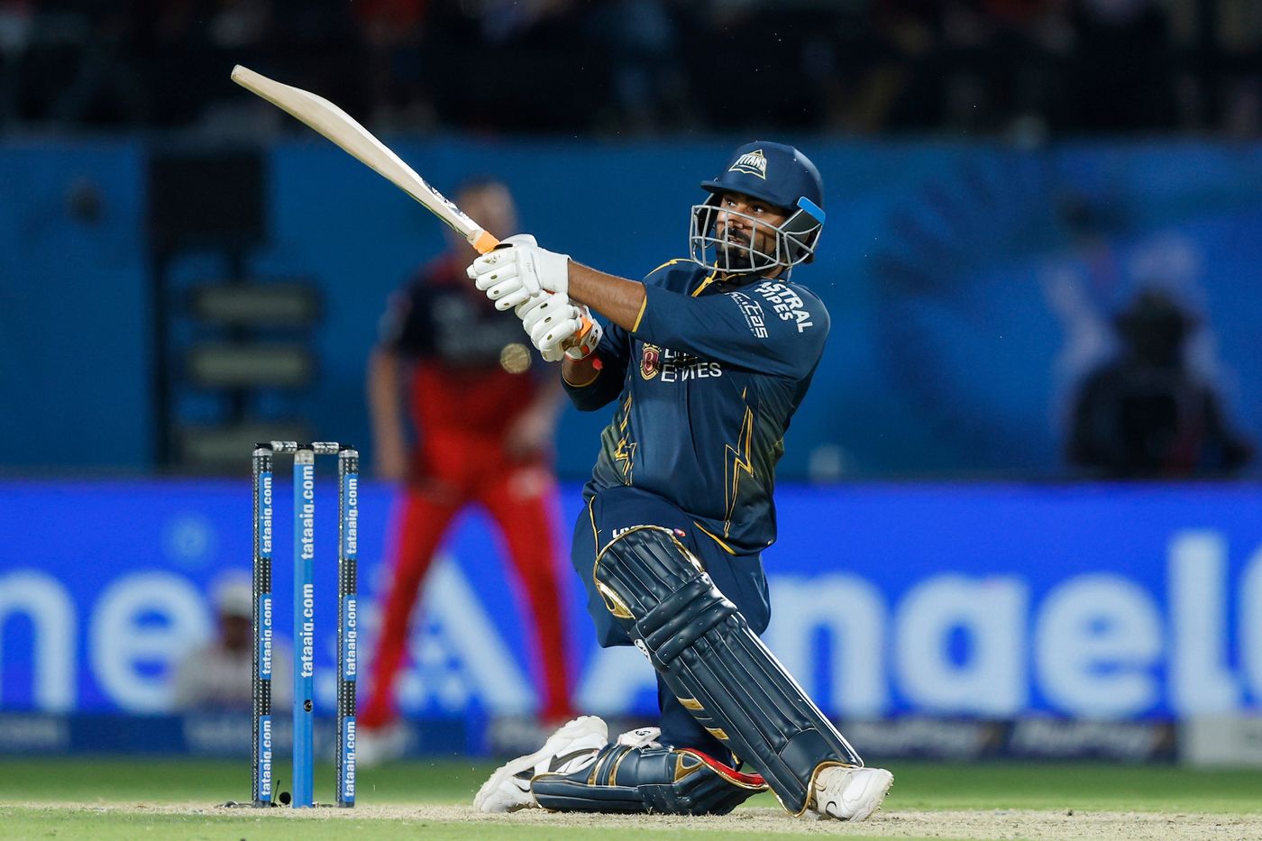 Rahul Tewatia got useful batting time in a one-sided match