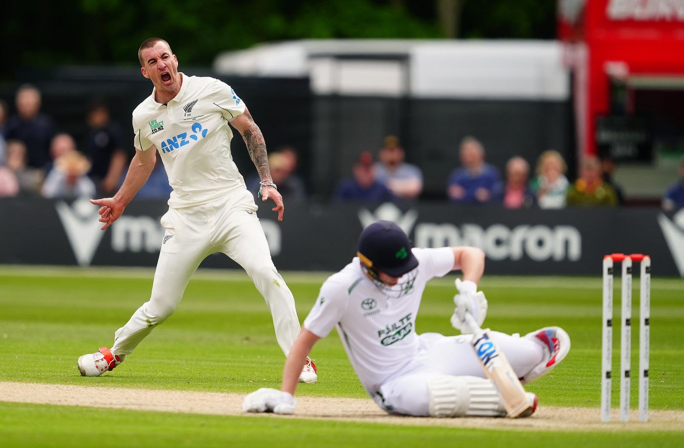 Blair Tickner completed a four-for in the first session of the third day