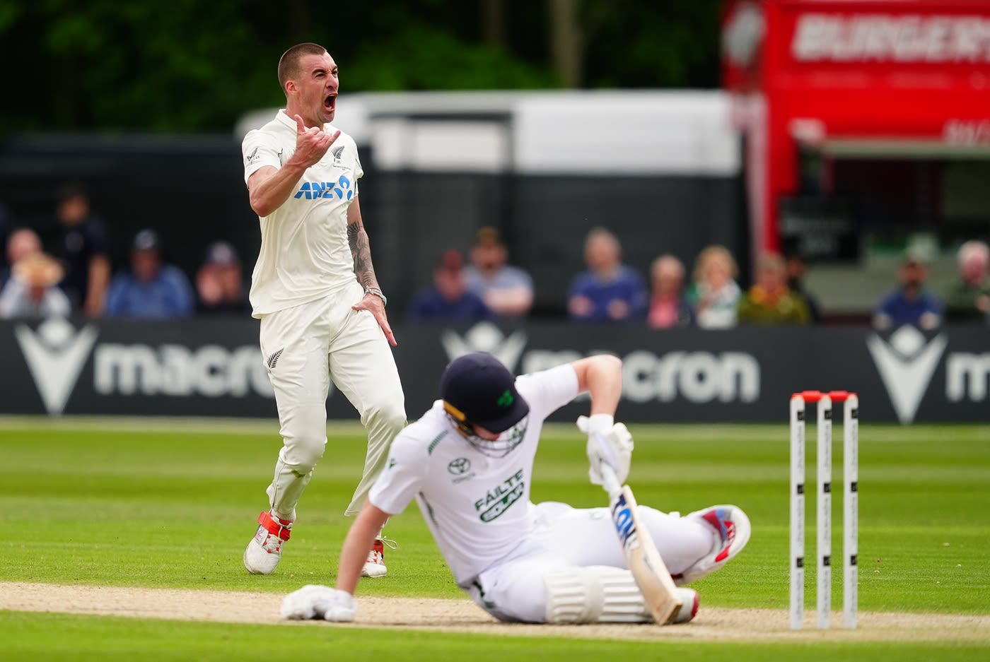 Blair Tickner finished with 5 for 76 in the third innings