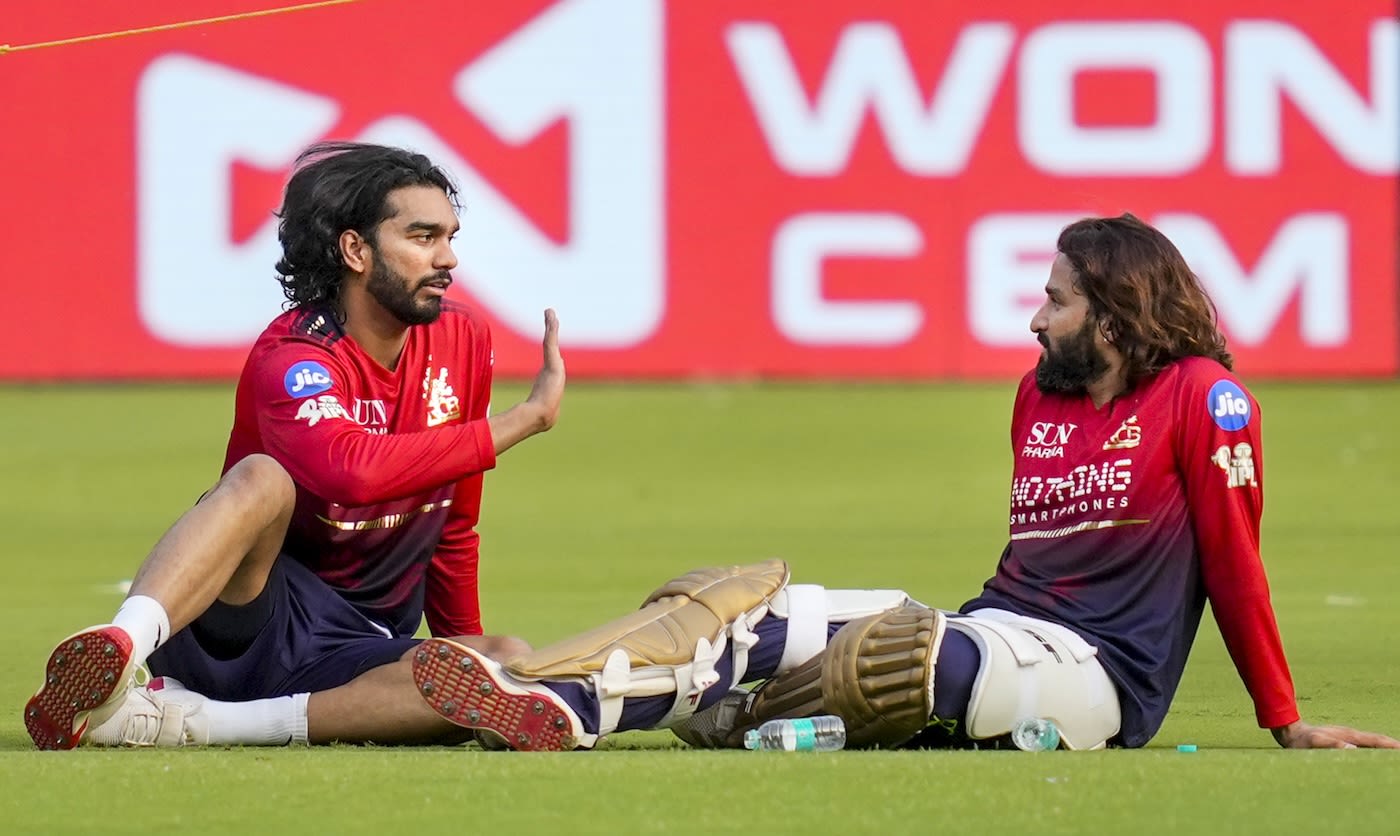Venkatesh Iyer and Rajat Patidar exchange notes