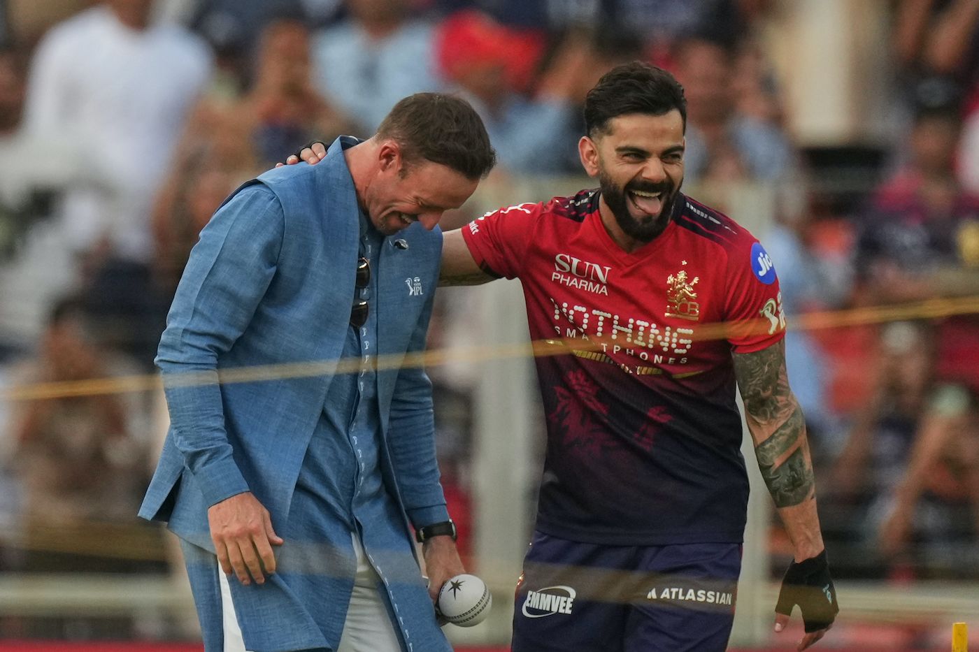 Virat Kohli and Ab de Villiers enjoyed each other's company ahead of the final