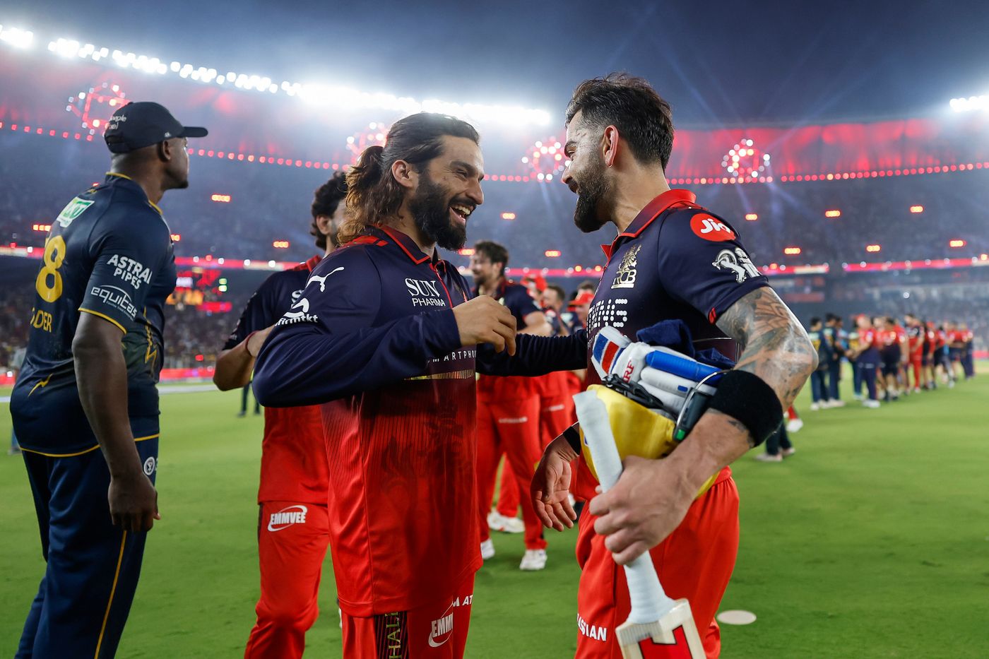 Virat Kohli and Rajat Patidar celebrate another IPL win