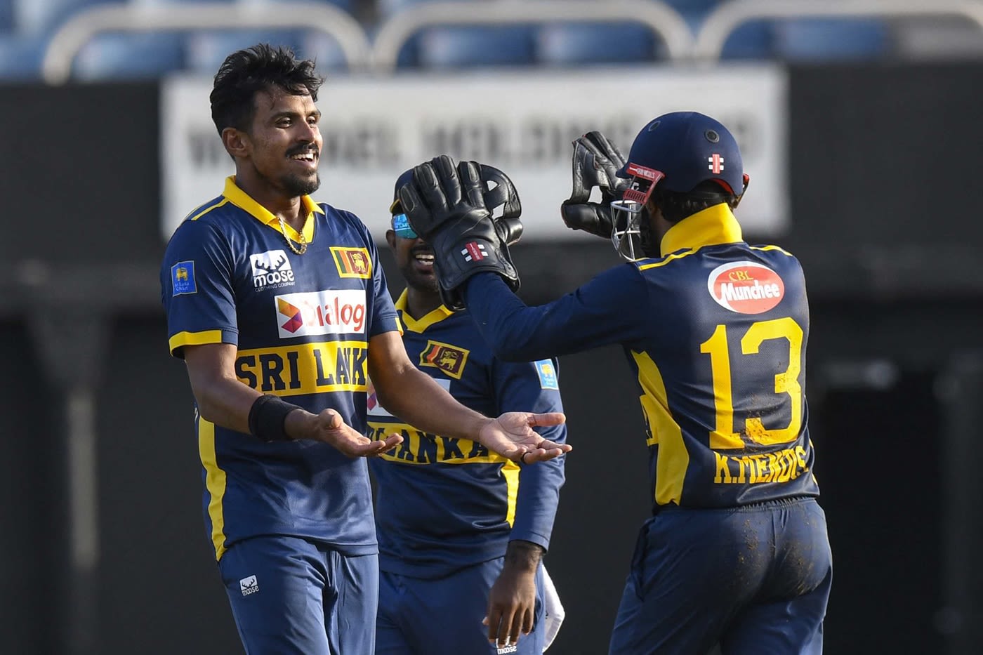 Maheesh Theekshana finished with miserly figures of 2 for 26