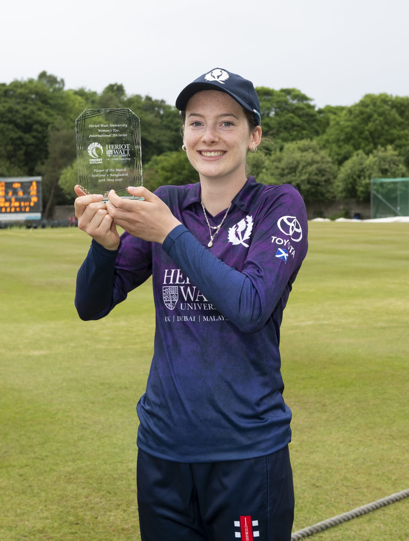 Gabriella Fontenla was the Player of the Match in just her second T20I outing
