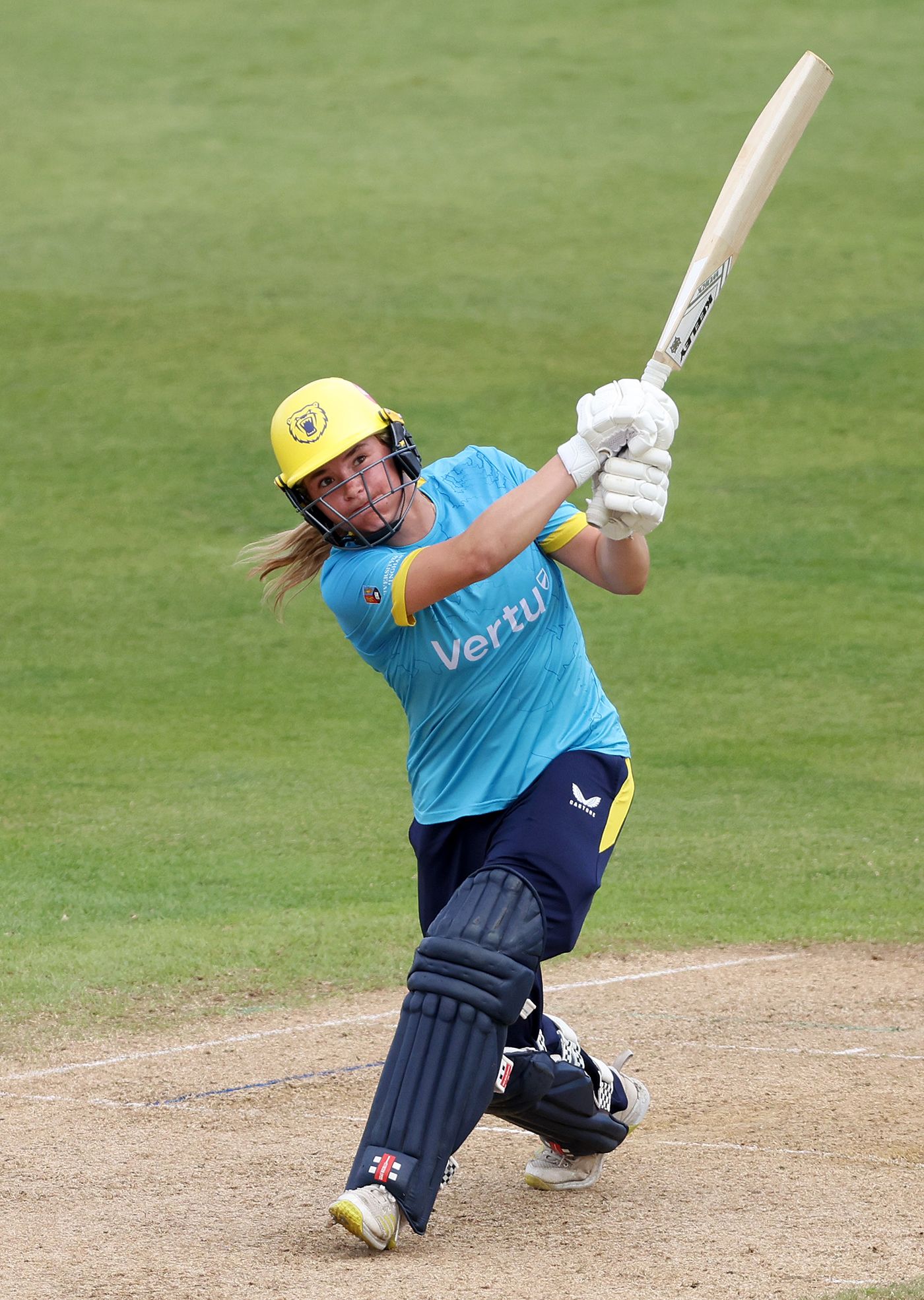 Meg Austin swings one over the leg side