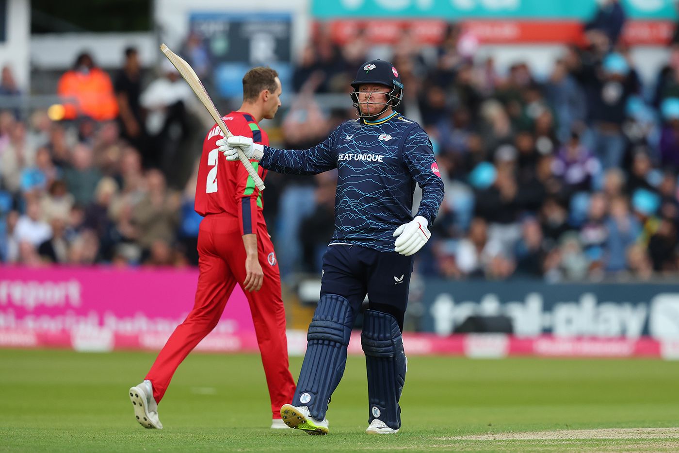 Jonny Bairstow reaches his fifty 