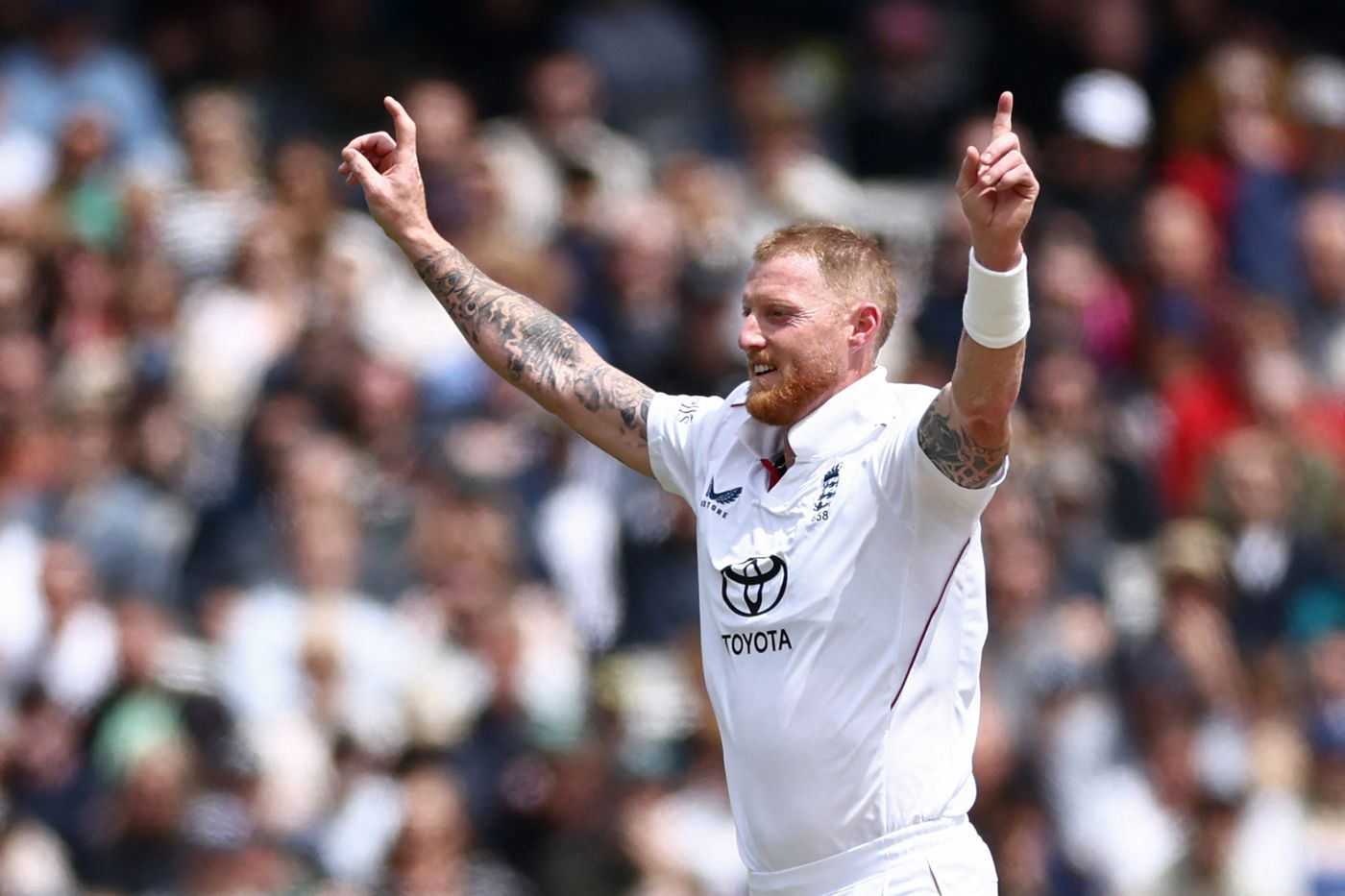 Ben Stokes took out Devon Conway to bring England closer to a win