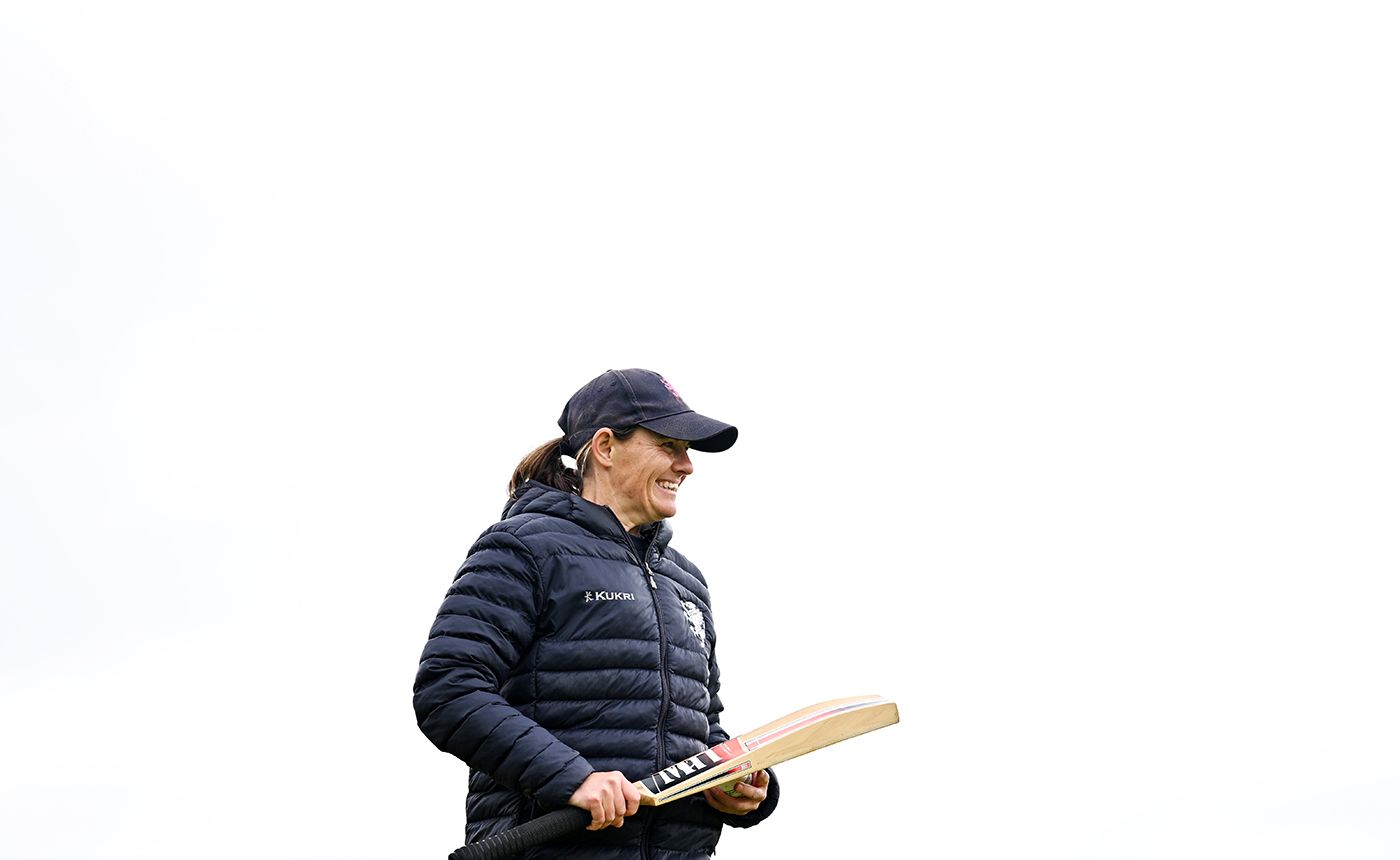 Somerset head coach Erin Osborne before play