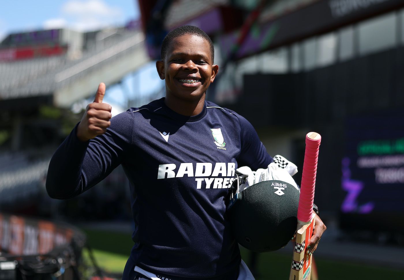 Sinalo Jafta gives a thumbs up
