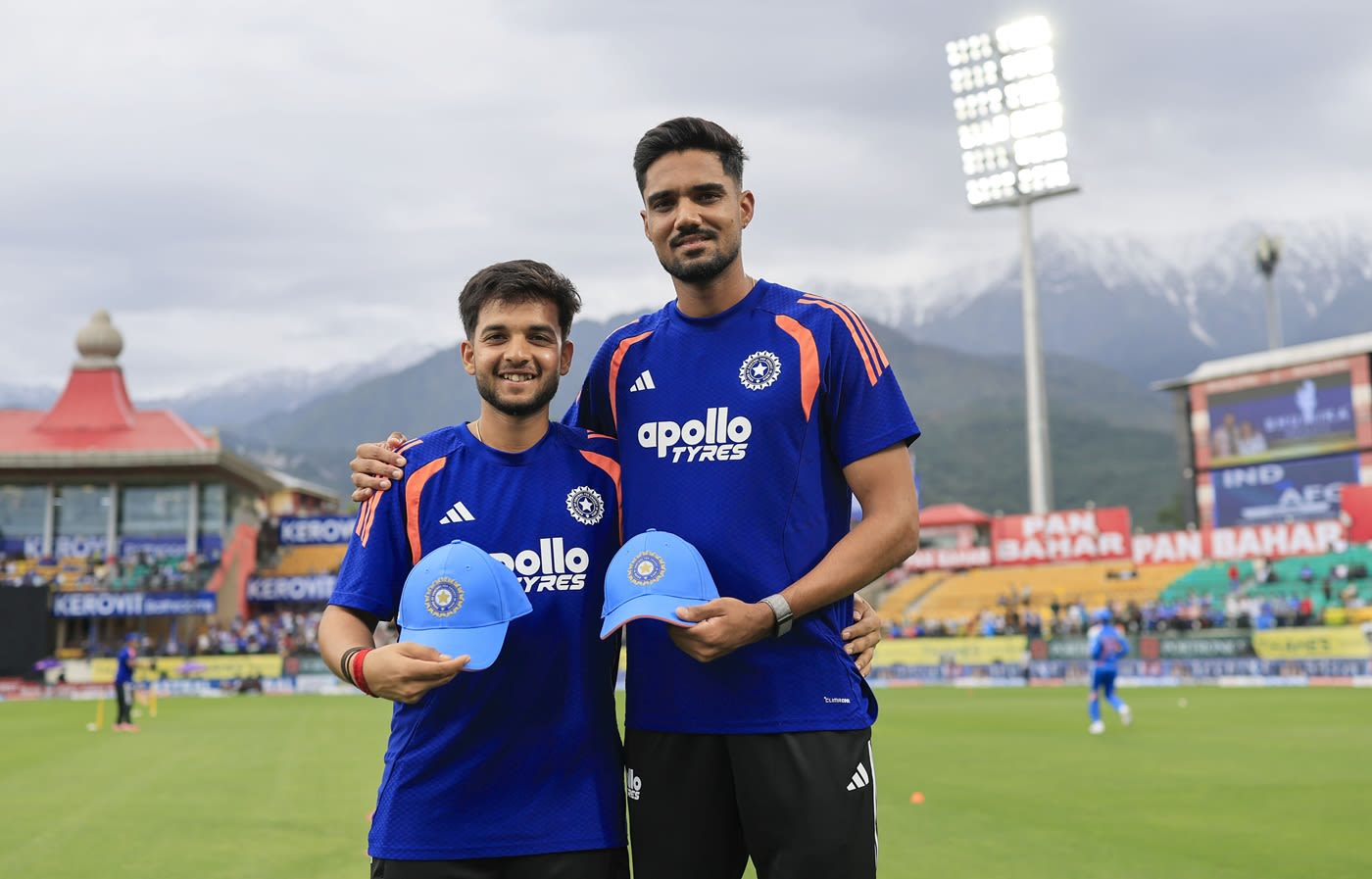 Harsh Dubey and Gurnoor Brar were handed their maiden international caps