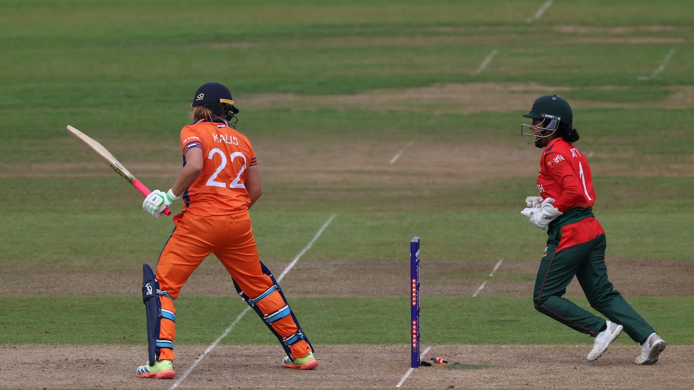 Sterre Kalis was left stunned after losing her off stump