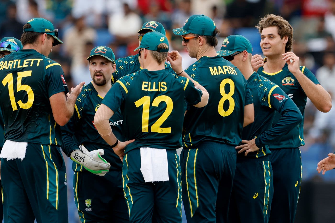 Spencer Johnson celebrates a wicket