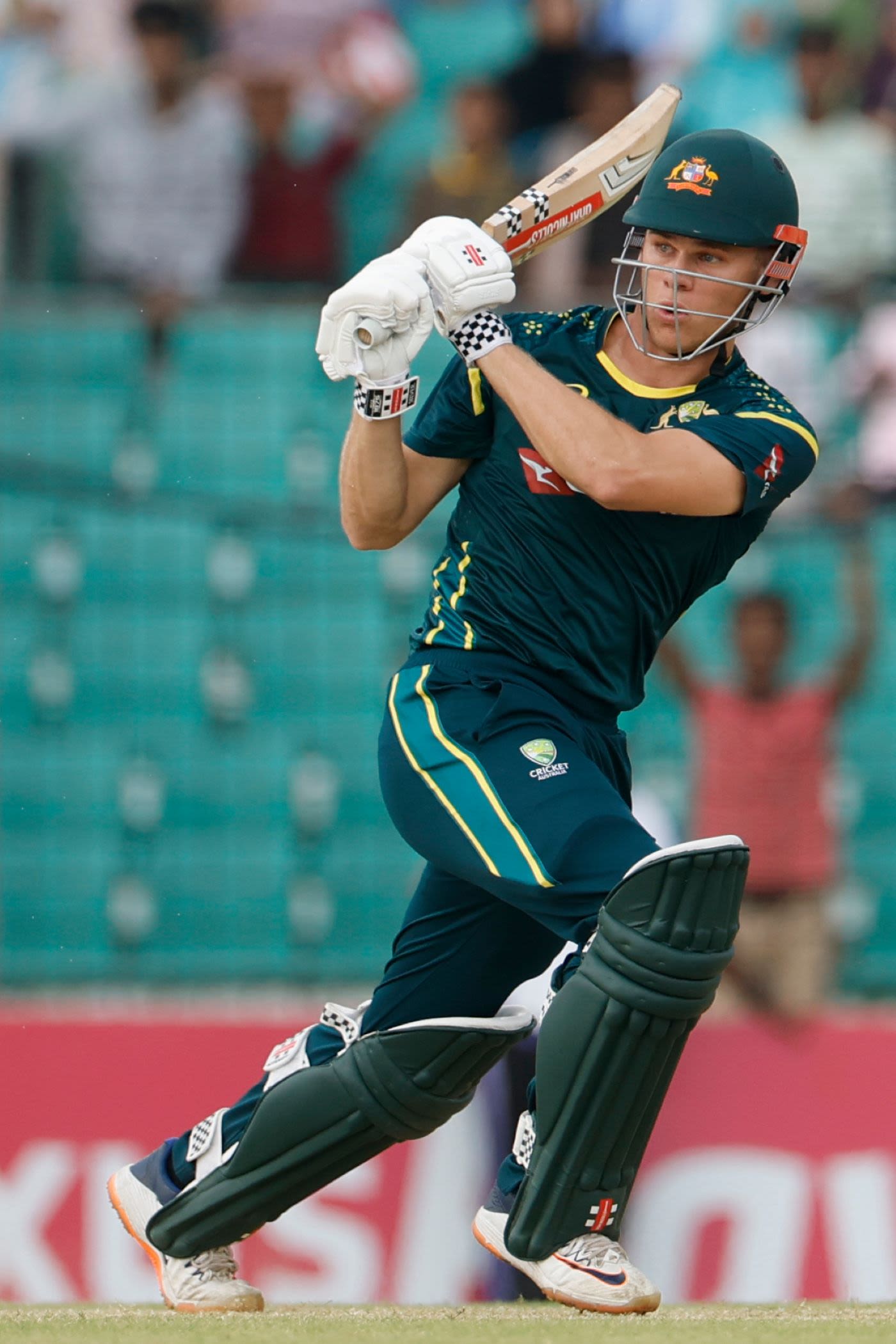 Cooper Connolly whips through the leg side