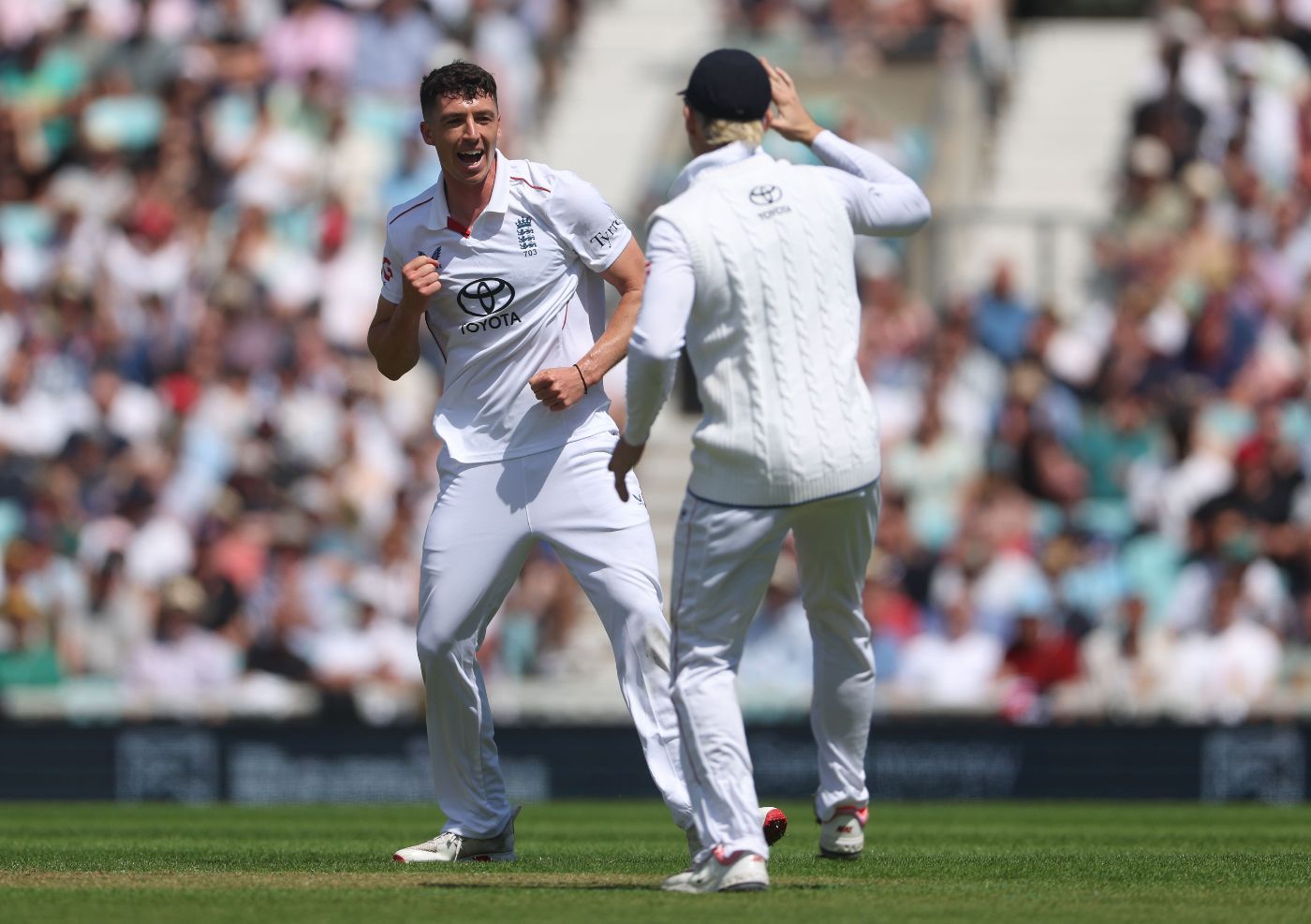 Matthew Fisher claimed his first Test wicket for four years