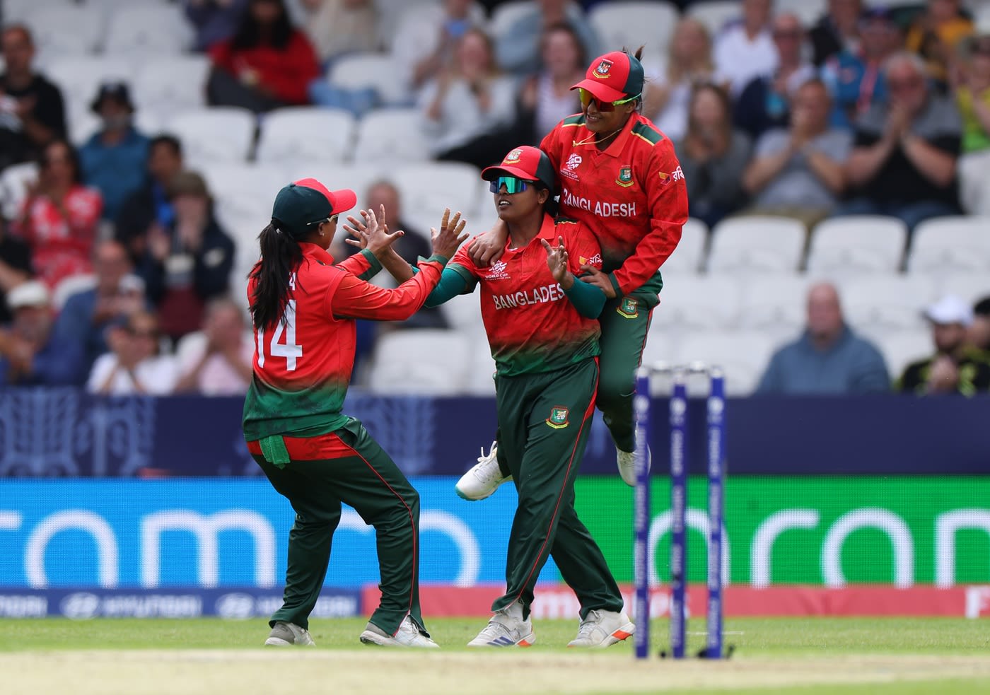 Ritu Moni took a diving catch to dismiss Beth Mooney