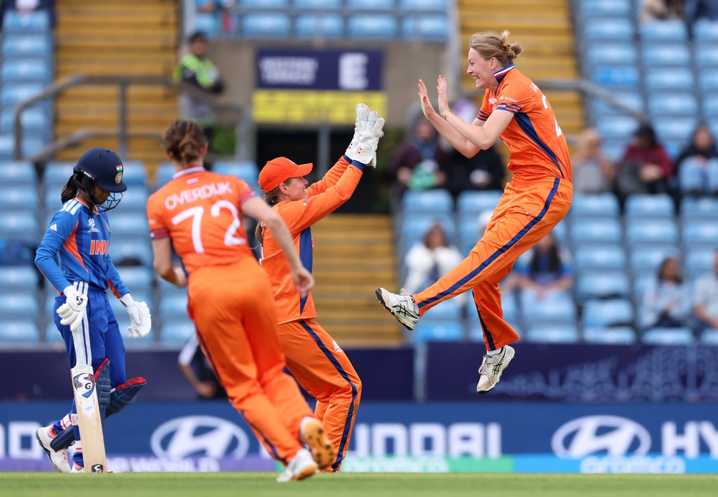 Myrthe van den Raad is thrilled after dismissing Jemimah Rodrigues