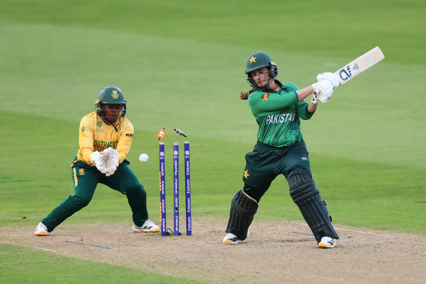 Natalia Pervaiz was the fourth wicket to fall