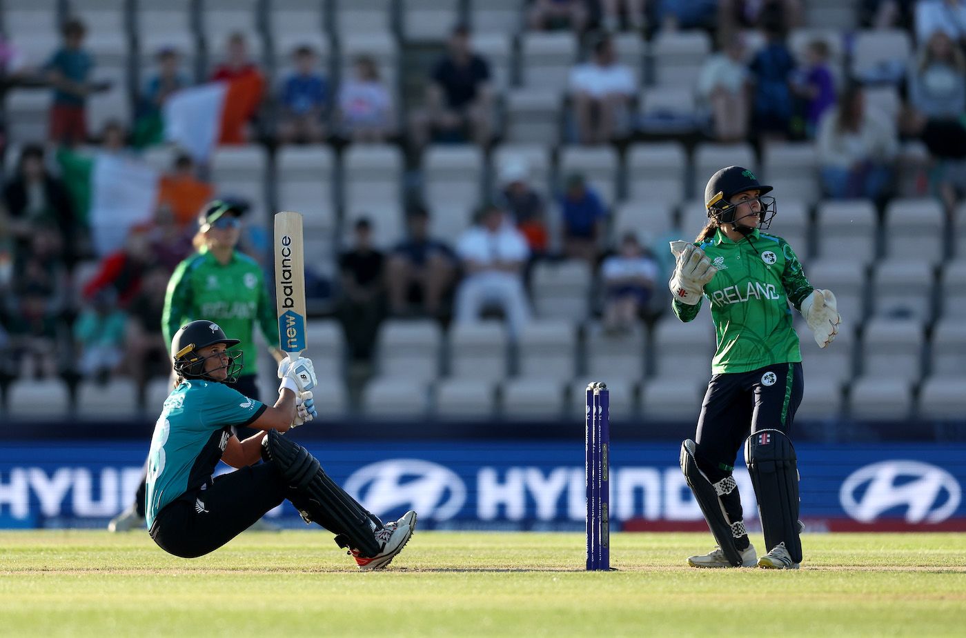 Suzie Bates finished the innings with her first T20I six since July 2024