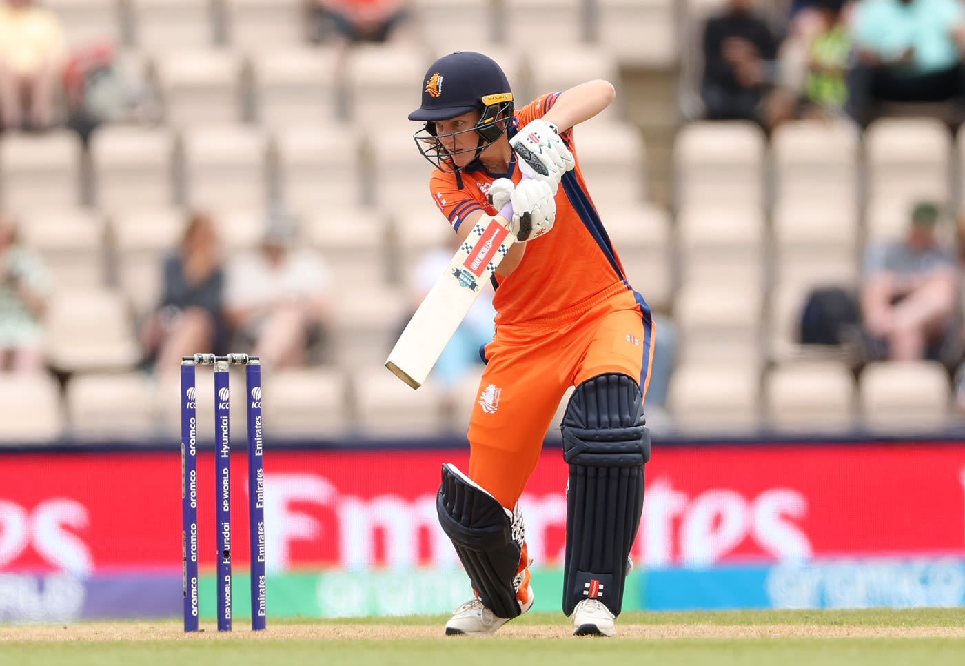Babette de Leede drives one down the ground