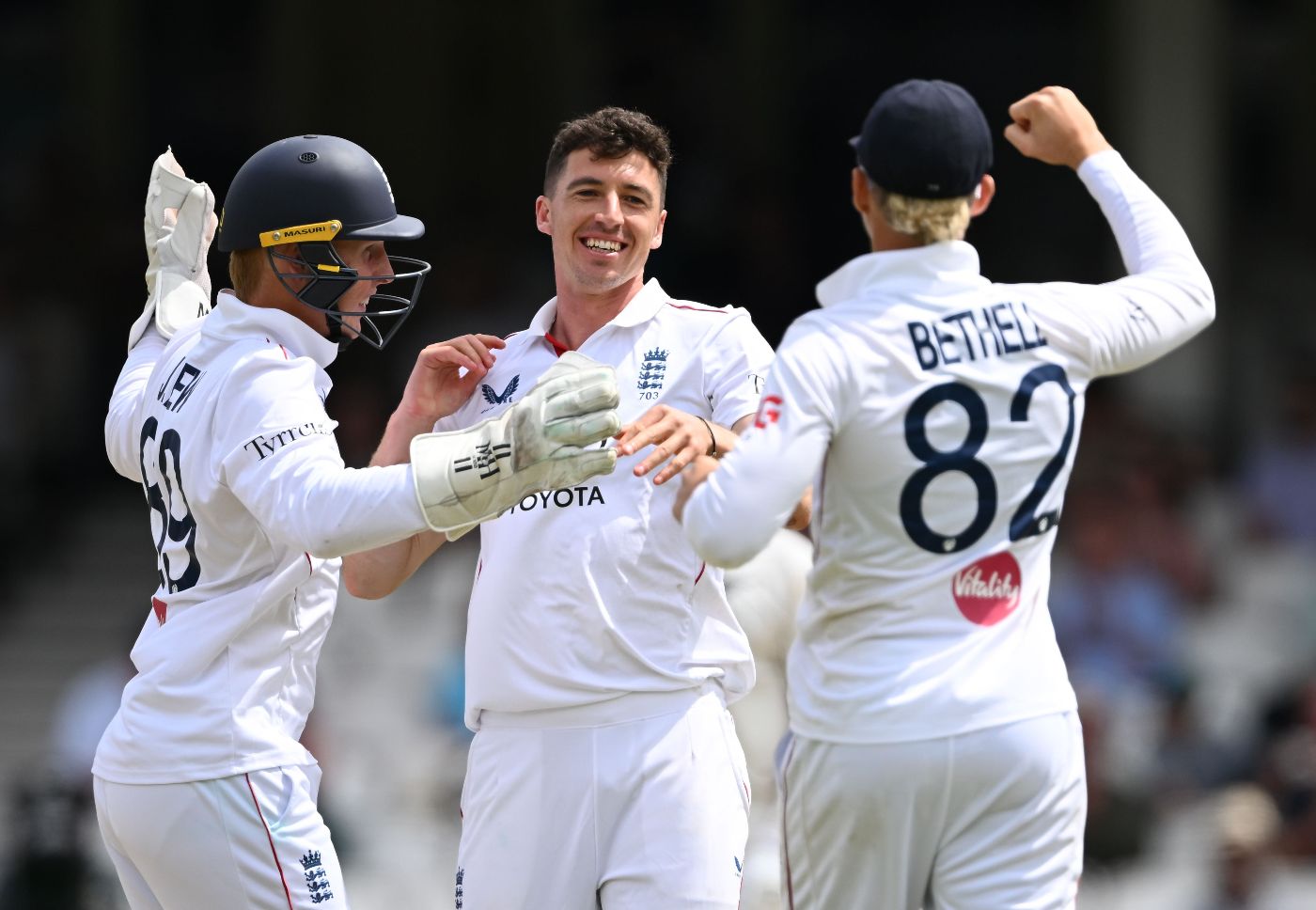 Matthew Fisher got into the wickets at the end of New Zealand's innings