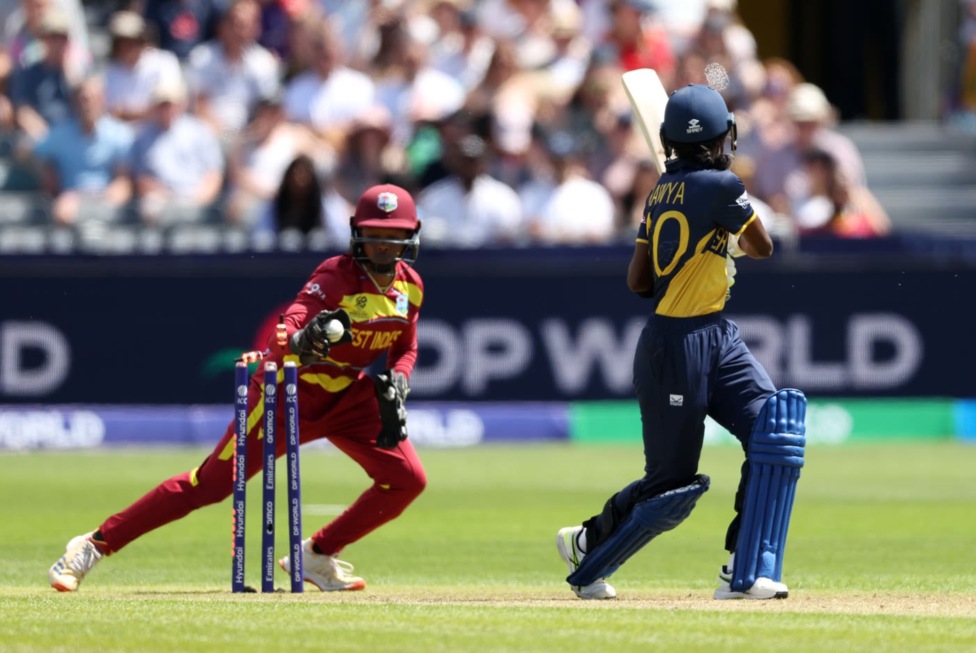 Shemaine Campbelle's quick hands saw Sri Lanka bowled out for 98