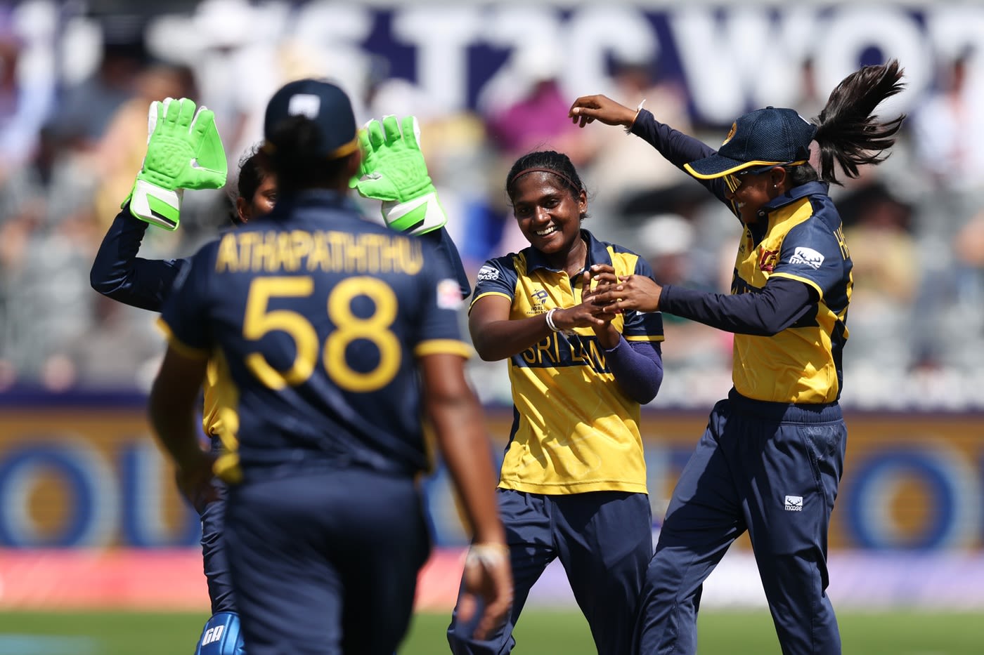 Mithali Ayodhya and Co celebrate Rebecca Stokell's wicket