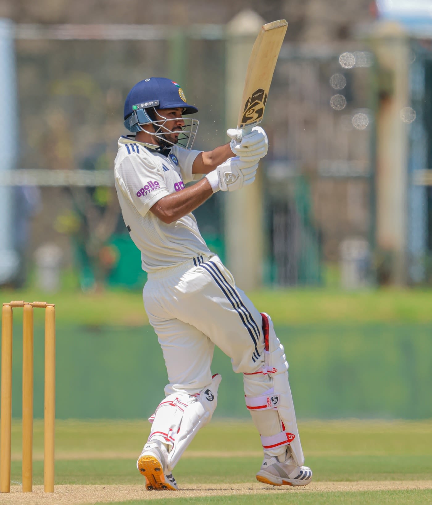 Aayush Pandey plays a pull