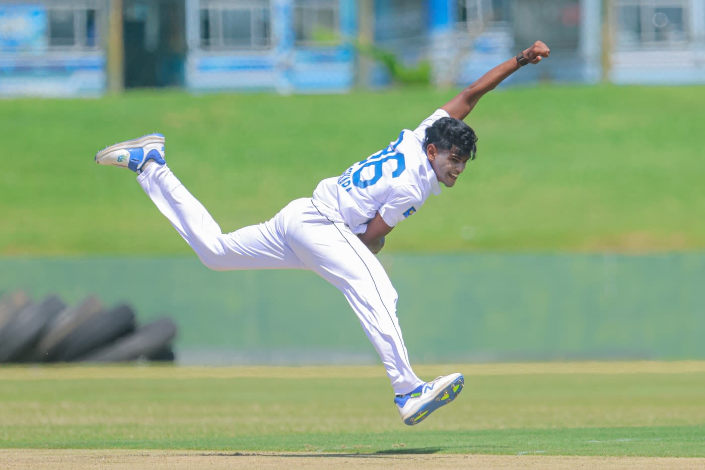 Chamika Gunasekara in full flight