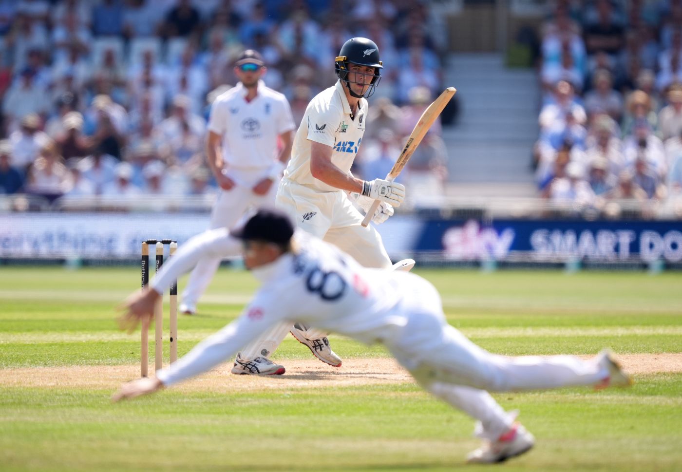 Will O'Rourke made handy runs for New Zealand as the nightwatcher