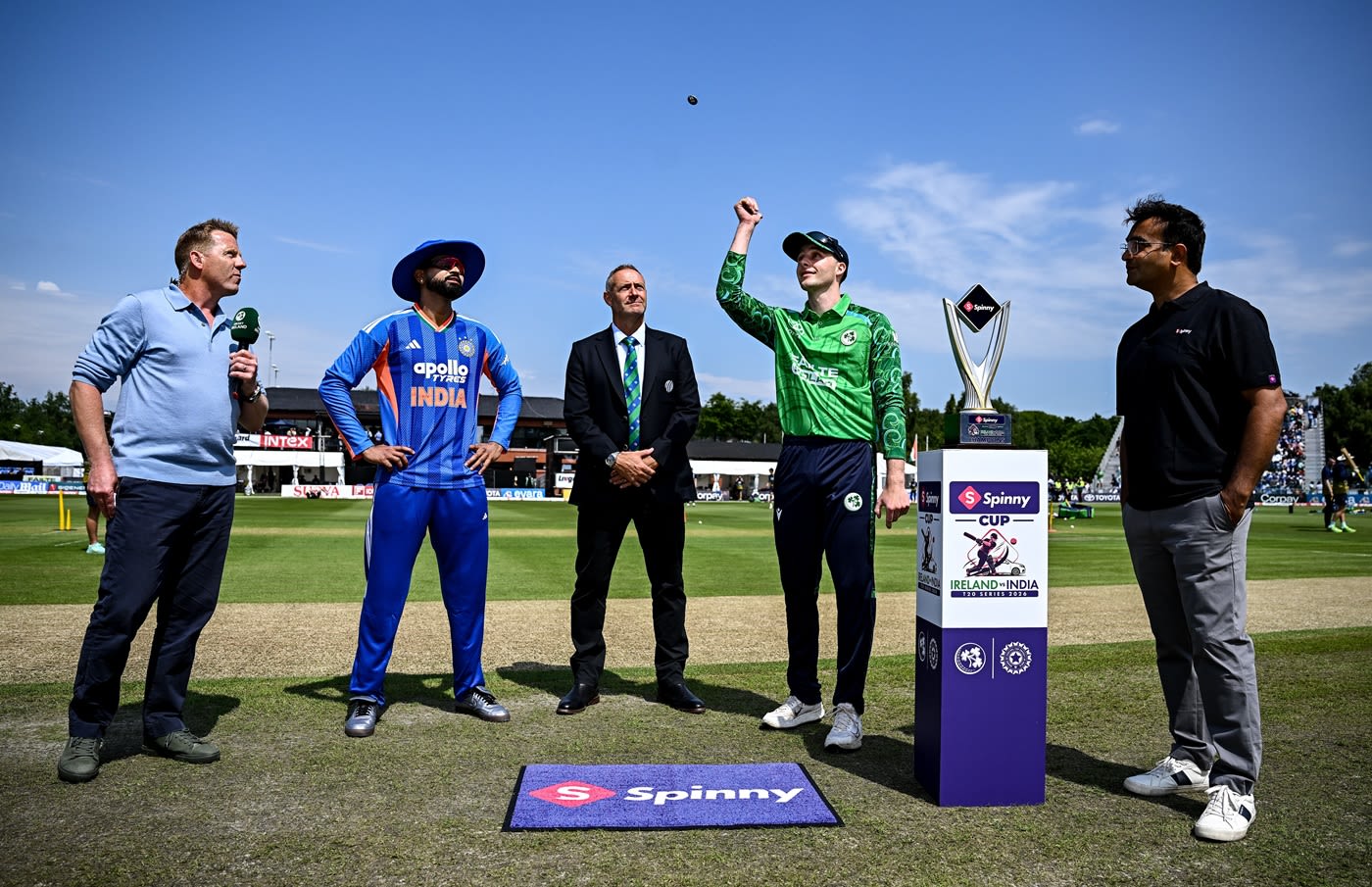 New skippers Shreyas Iyer and Lorcan Tucker at the toss