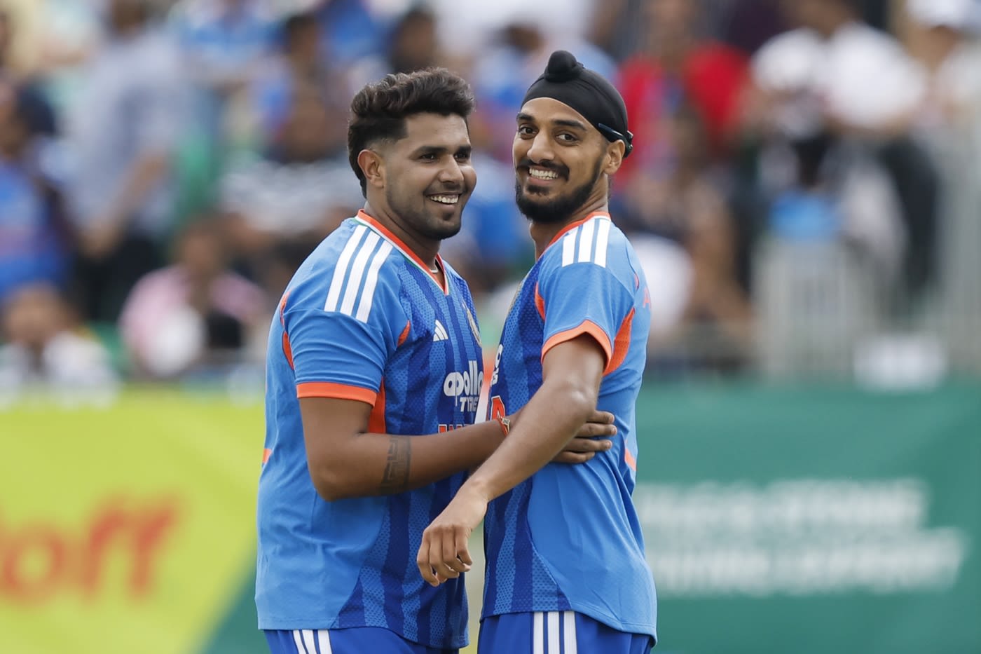 Harshit Rana and Arshdeep Singh bowled through the powerplay for three wickets
