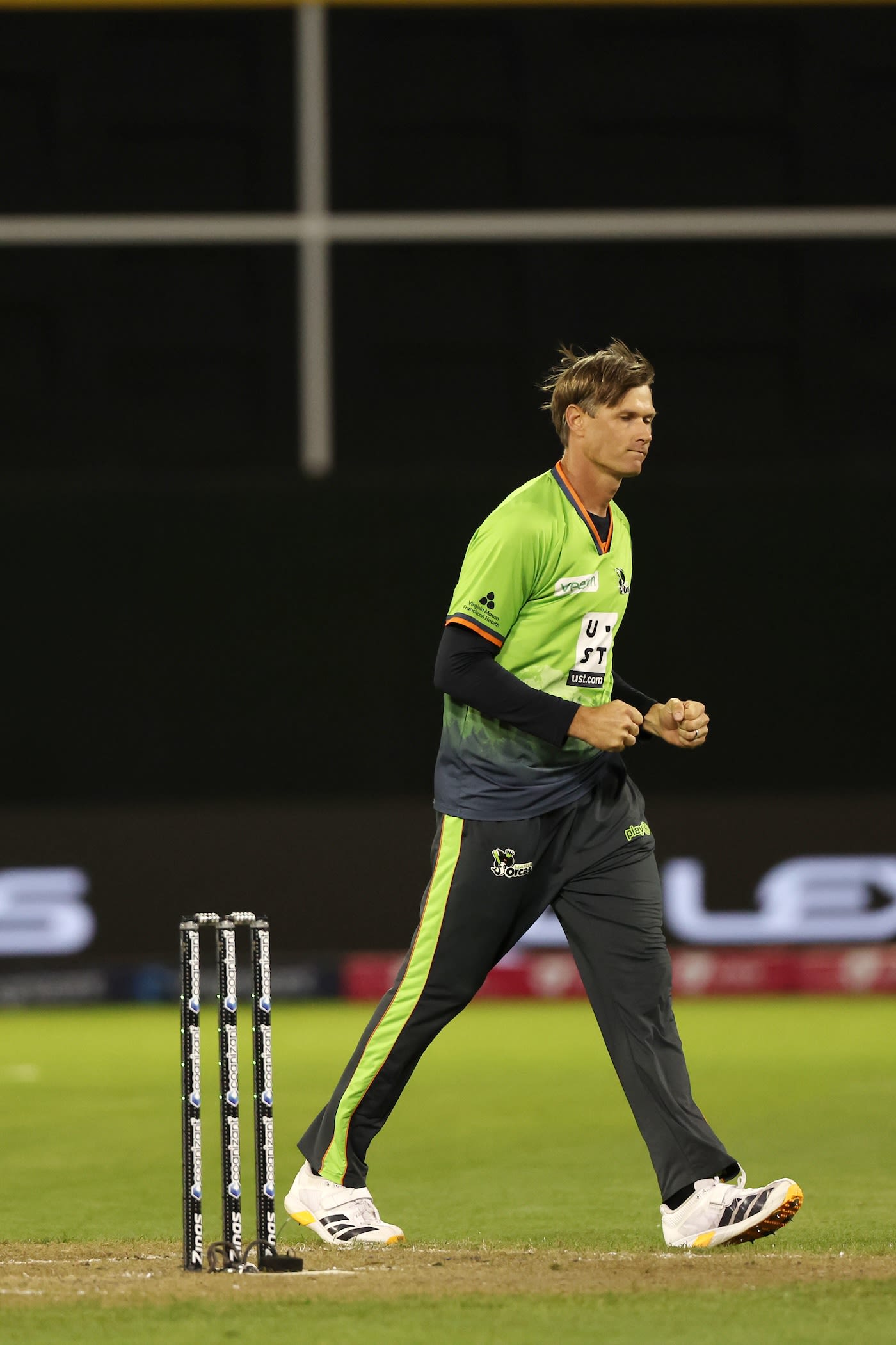Cameron Gannon got the big wicket of Lhuan-dre Pretorius