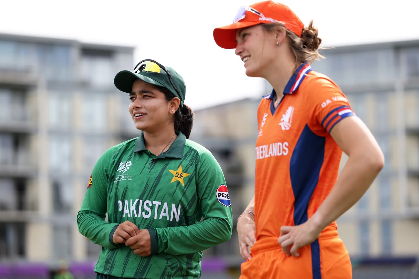 Fatima Sana and Babette de Leede at the toss