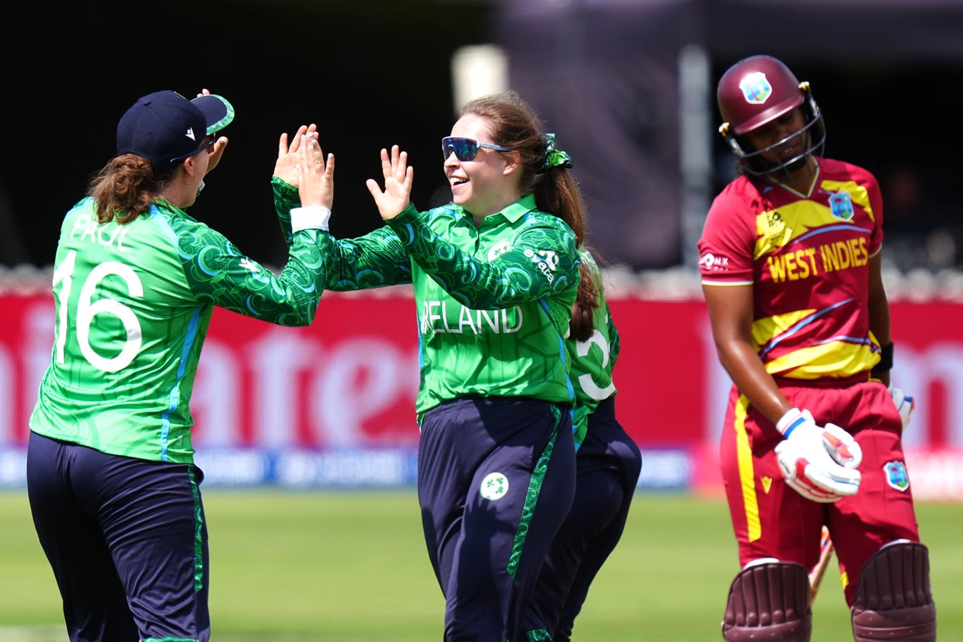 Cara Murray is delighted after getting Hayley Matthews out