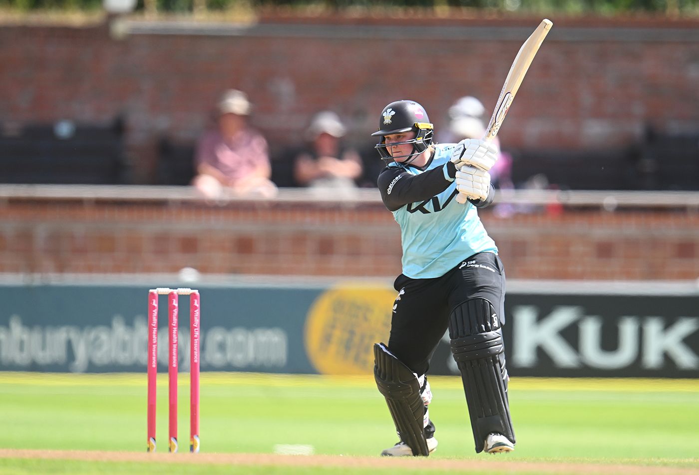 Bryony Smith carves through the off side