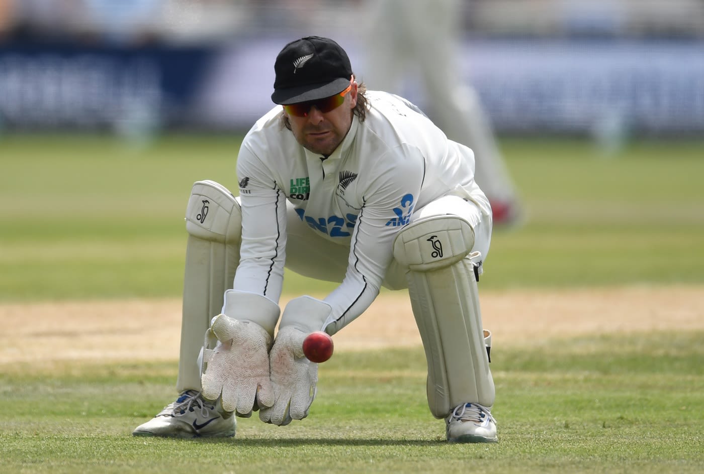Tom Blundell prepares to collect the ball