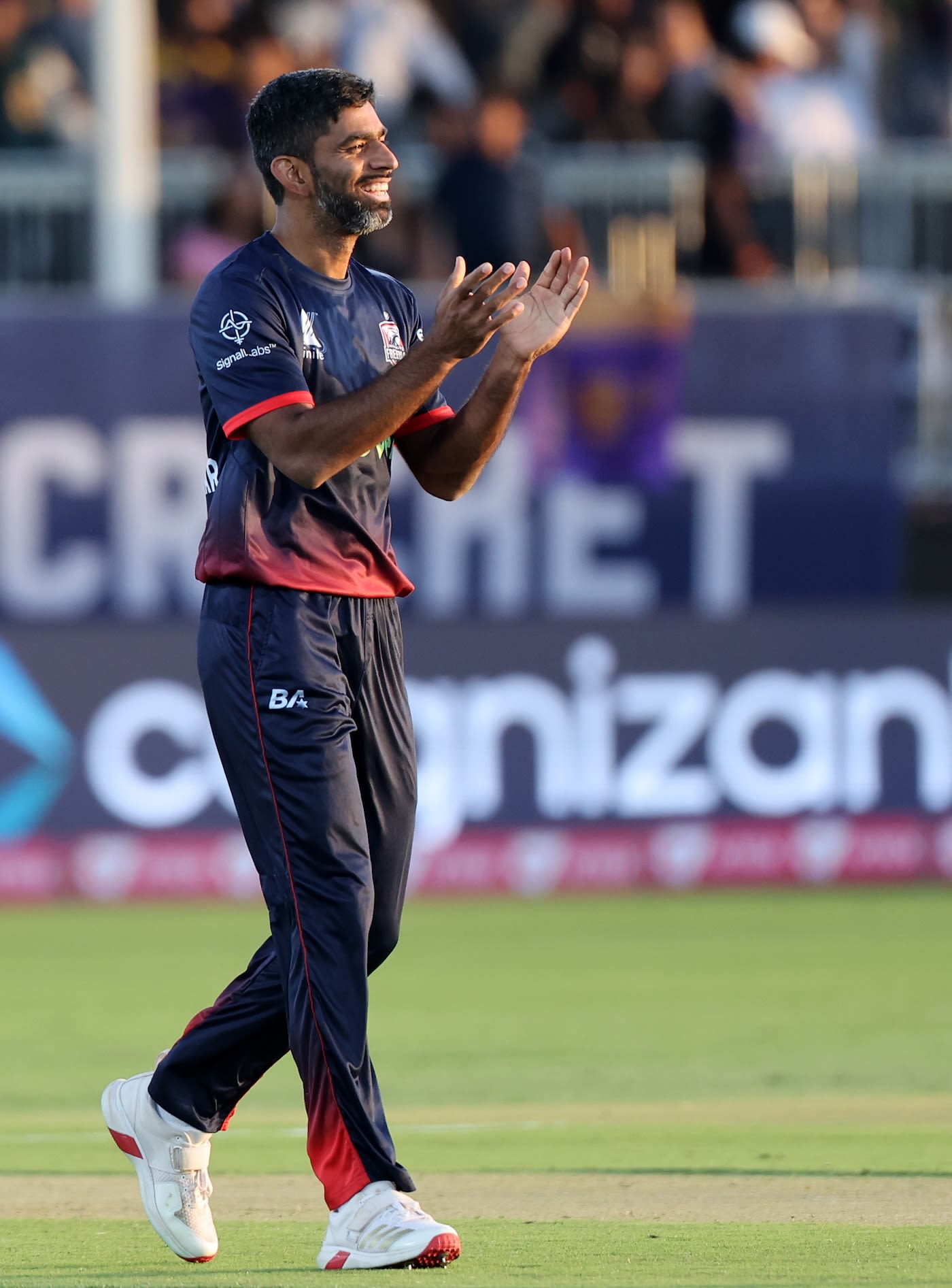 Saurabh Netravalkar struck twice in the 13th over