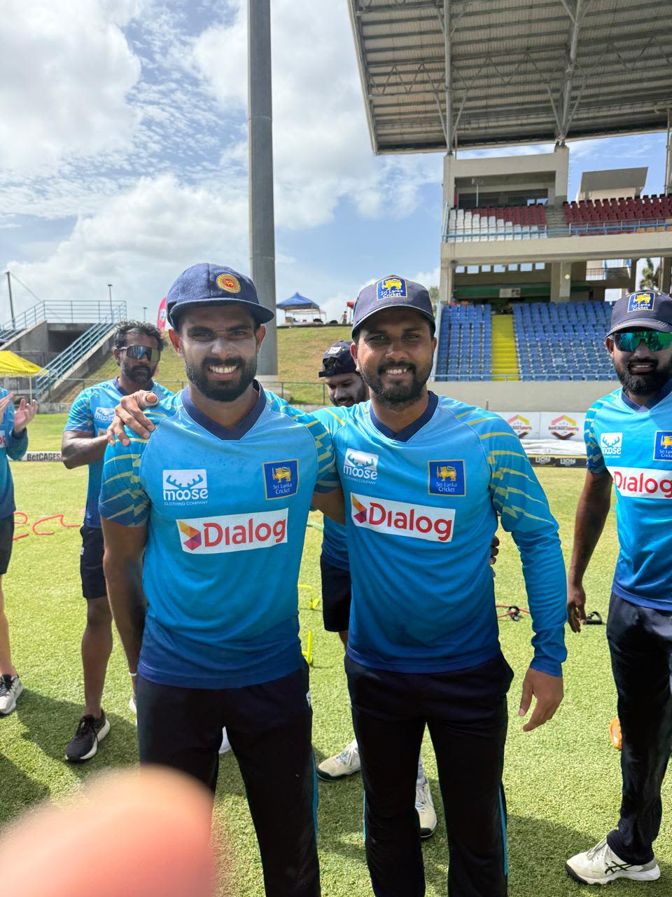 Isitha Wijesundara got his Test cap from Dinesh Chandimal