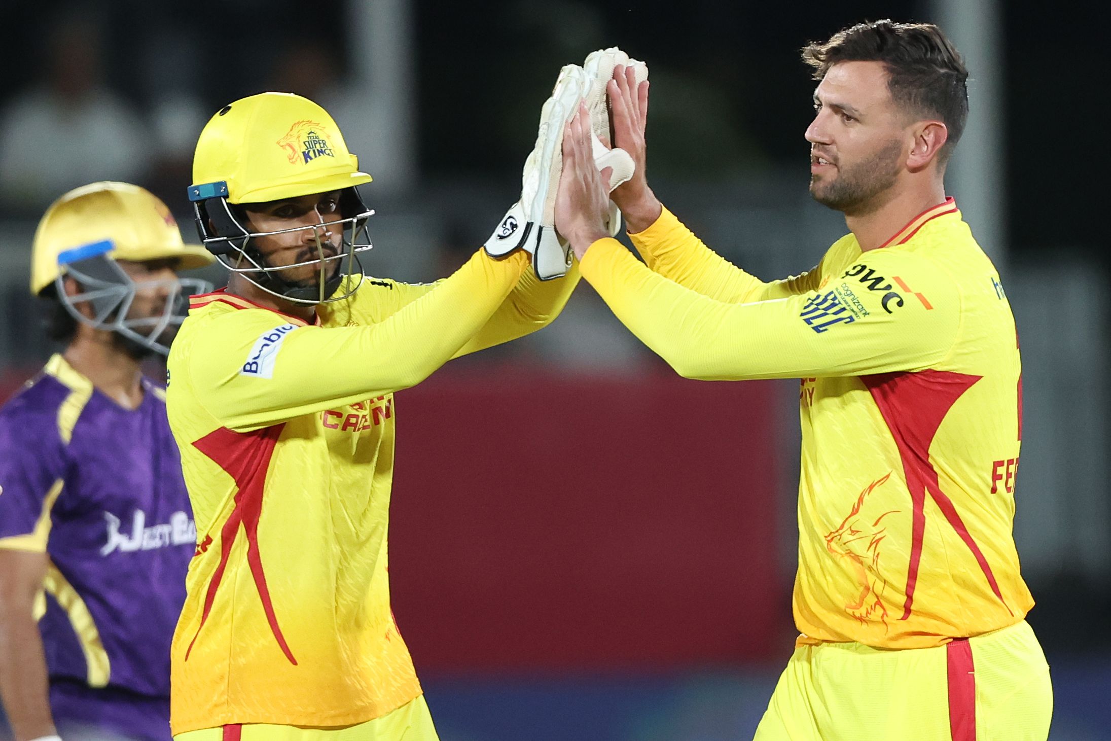 Donovan Ferreira celebrates a wicket