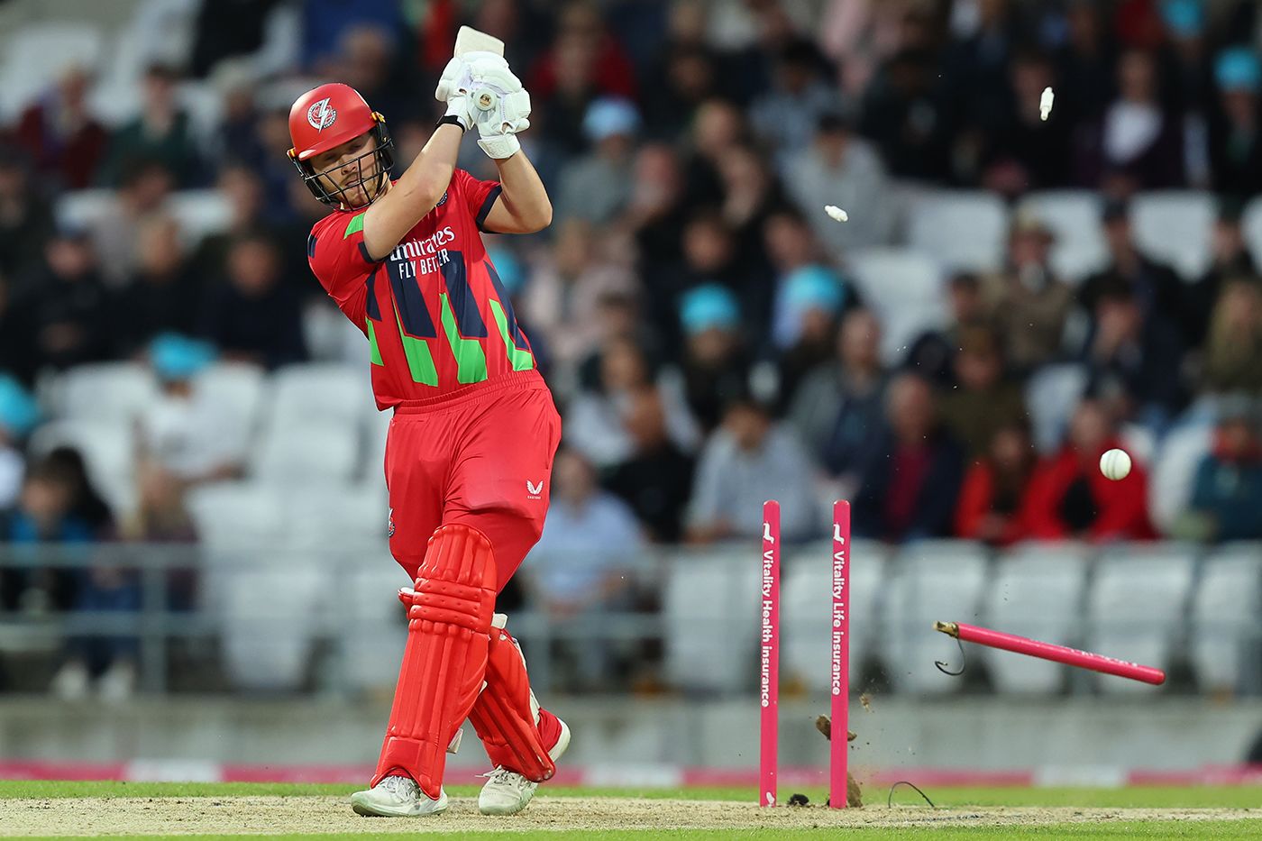 Matty Hurst loses his middle stump