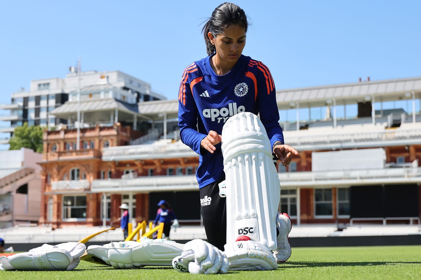 Priya Punia pads up in training