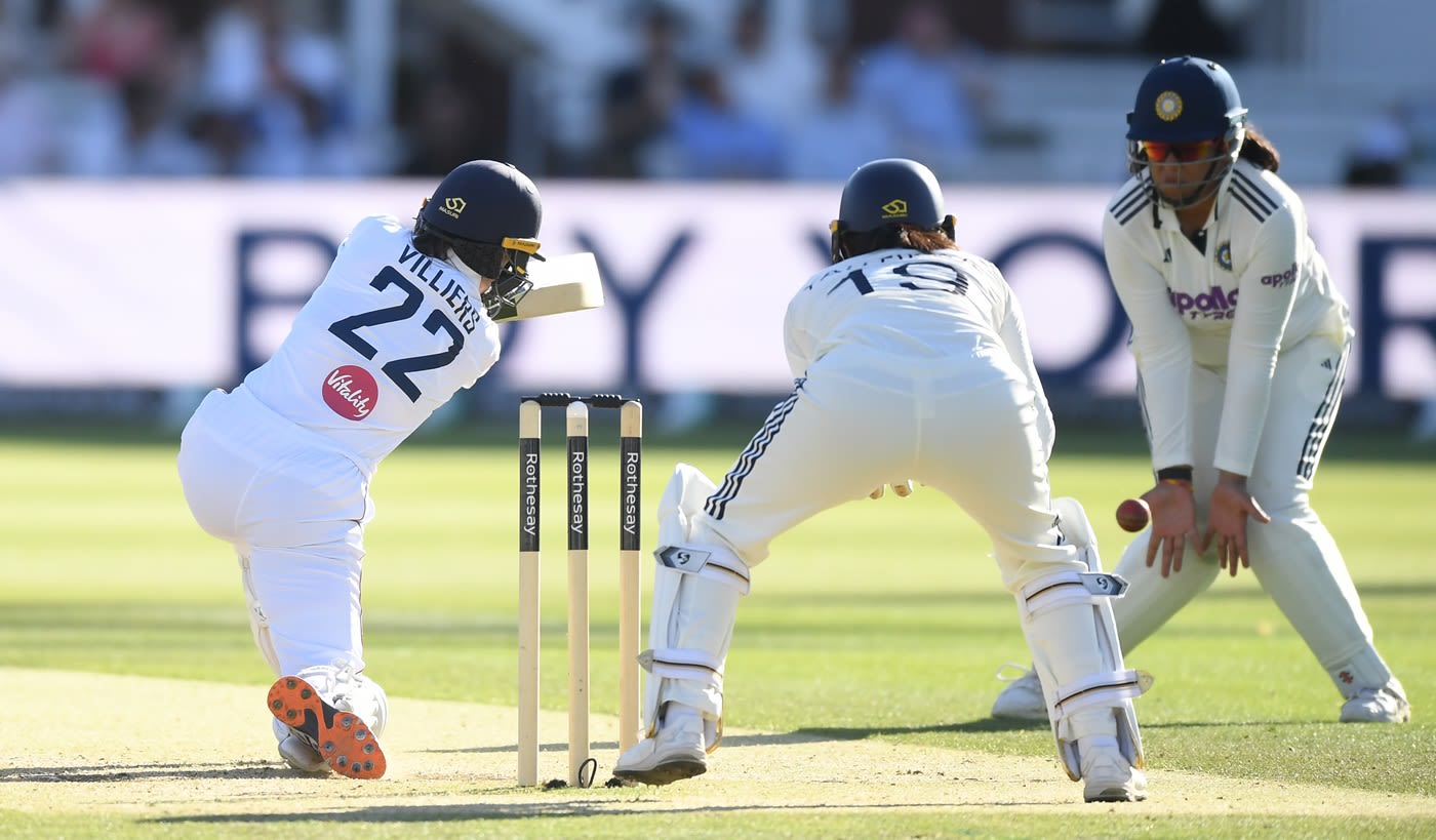 Richa Ghosh's excellent catch at silly point ended Mady Villiers' stay