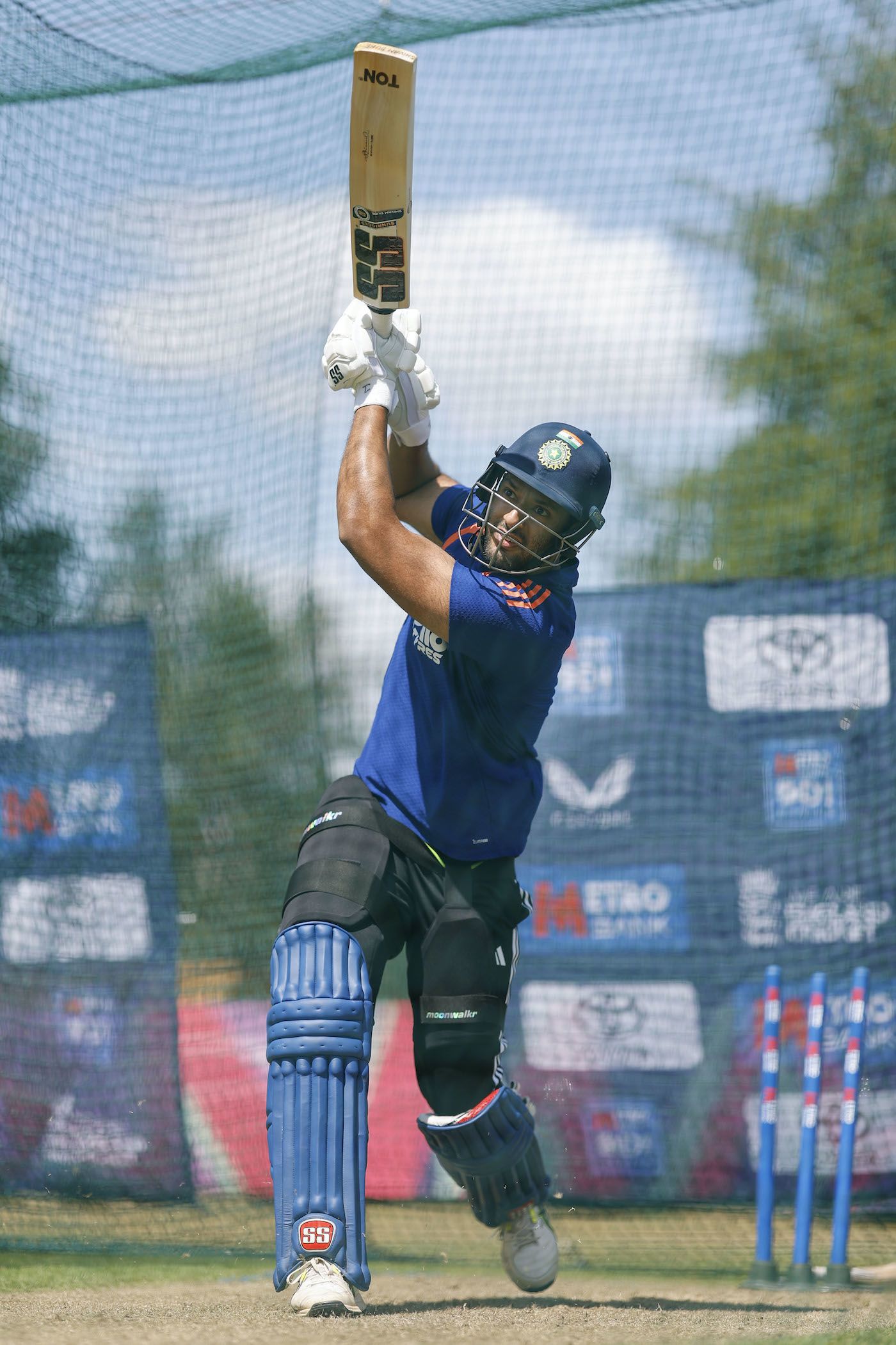 Shivam Dube goes big in the nets