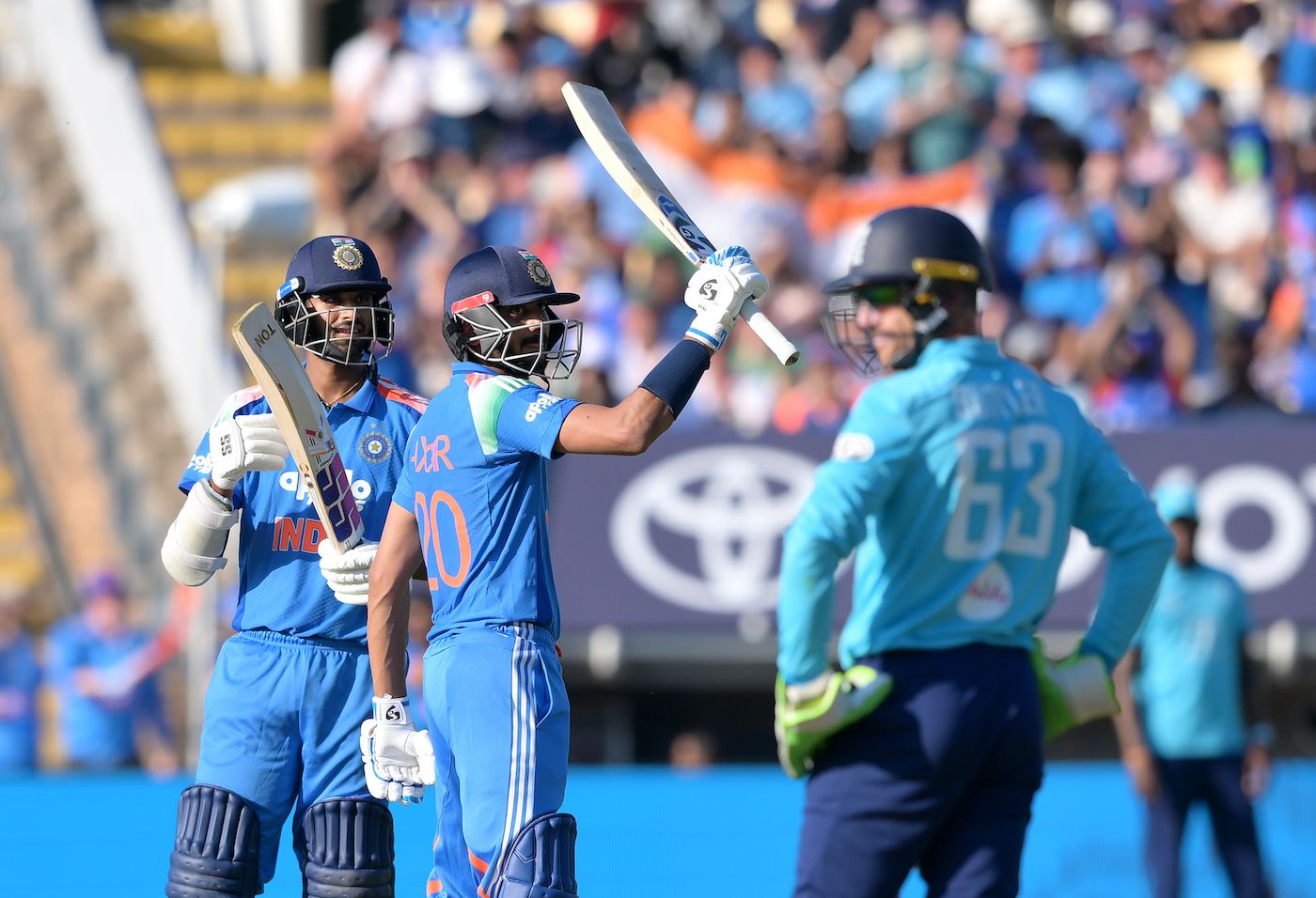 Axar Patel reached his fifty first despite coming in after Washington Sundar