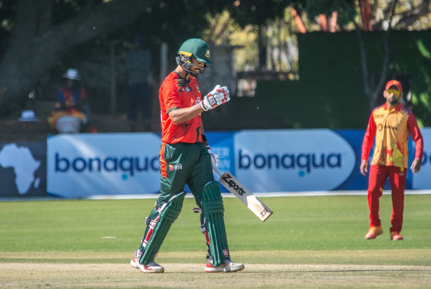 Saif Hassan made 55 at a slightly slow pace