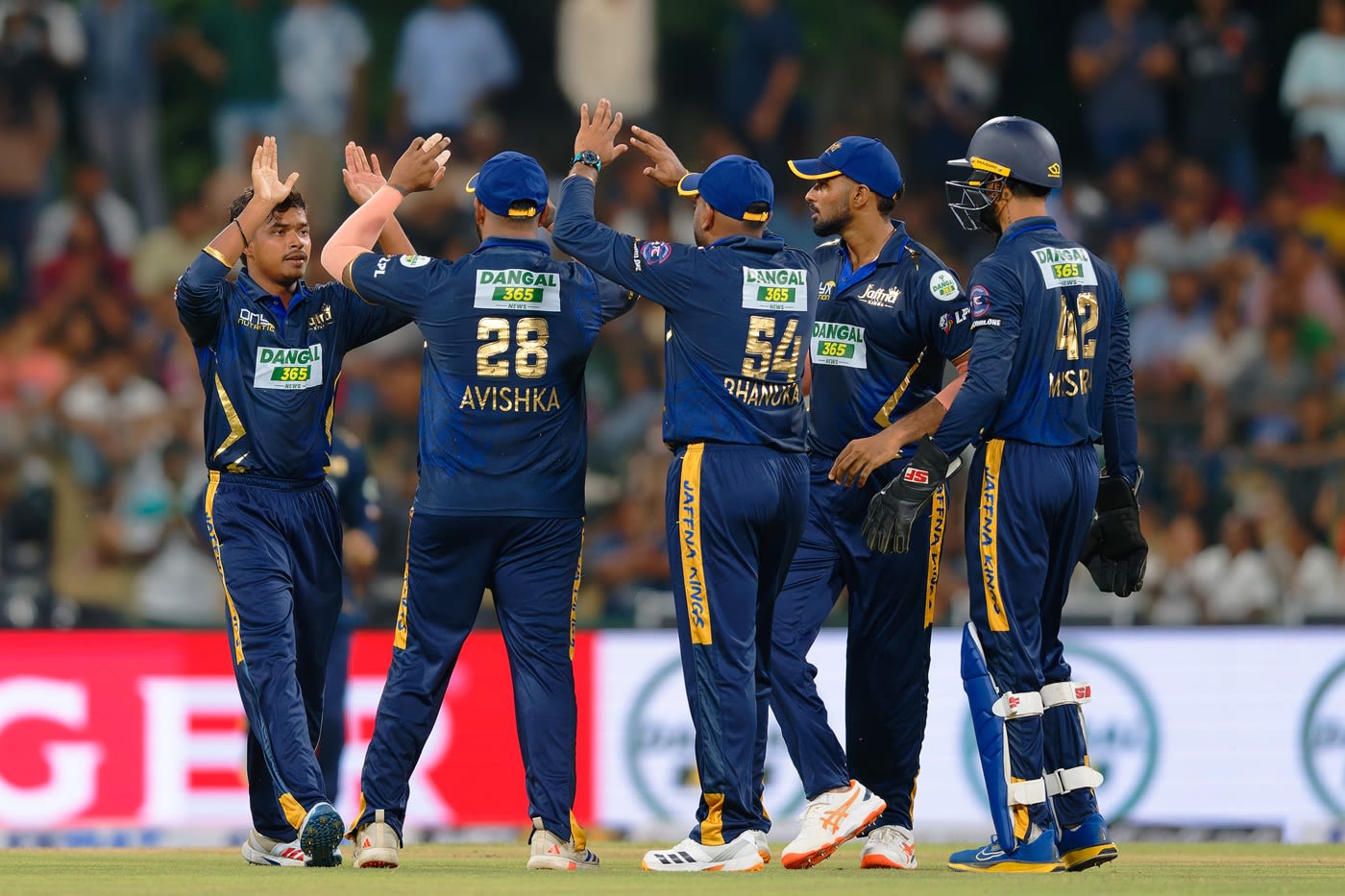 Dunith Wellalage picked up the key wicket of Lasith Croospulle
