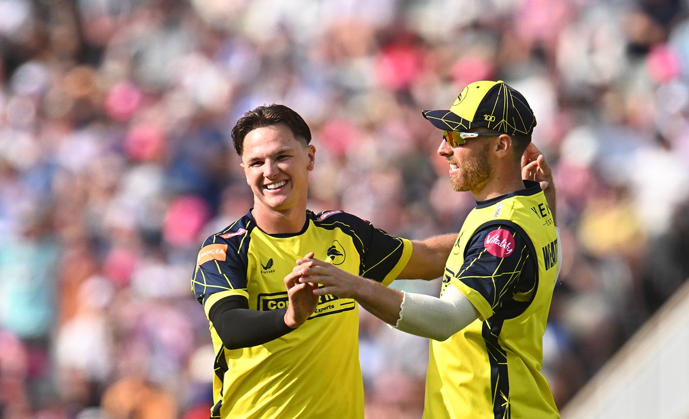 Sonny Baker celebrates with Joe Weatherley