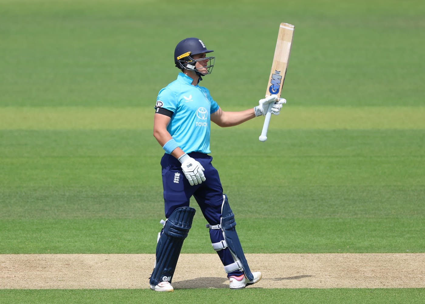 Jacob Bethell celebrates a half-century