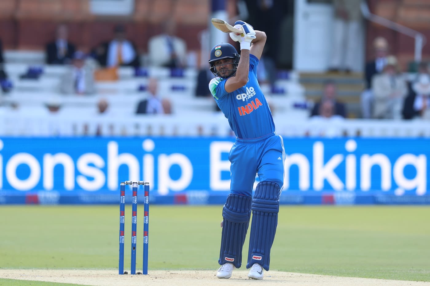Shubman Gill punches one through covers